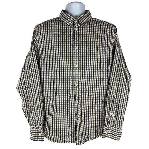 Old Navy Men's Long Sleeve Checkered Button-Up Shirt Size L - Picture 1 of 6